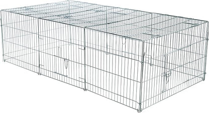 TRIXIE Rabbit Cage - 55 cu. ft., Outdoor Pen Extends Rabbit Hutch and Chicken Coops, Ideal for Small Animals, Bunny, Guinea Pigs, Chickens