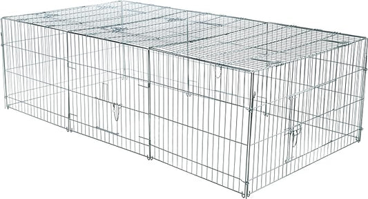 TRIXIE Rabbit Cage - 55 cu. ft., Outdoor Pen Extends Rabbit Hutch and Chicken Coops, Ideal for Small Animals, Bunny, Guinea Pigs, Chickens