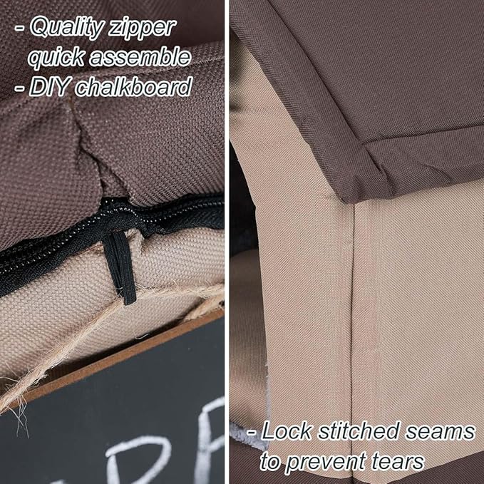 ANPPEX Cozy Dog House Indoor,L Size Indoor Dog House for Small and Medium Dogs,Covered Dog Bed with Cushion,Brown