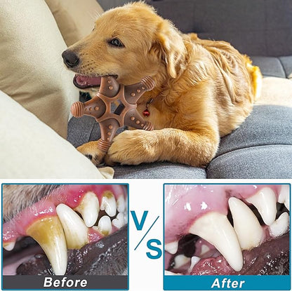 Dog Toys for Aggressive Chewers, Indestructible Dog Toys for Large Dogs, Dog Chew Toys for Large Medium Small Breed, 3 Pack Super Chewer Dog Toys with Tough Nylon, Gift for Dogs