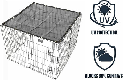 Exercise Pen Sun Screen | UV Resistant Sun Screen Blocks 80% of Sunlight & Fits Most Exercise Pen Brands, Includes All Hardware, Black