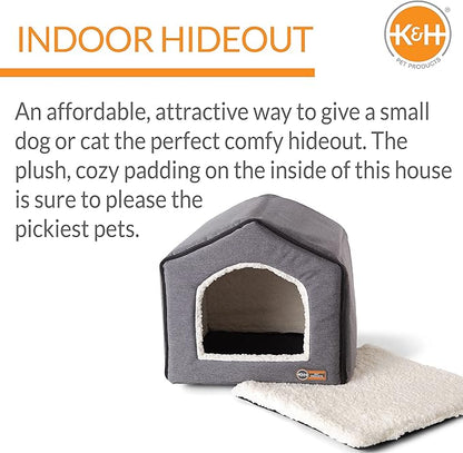 K&H Pet Products Indoor Pet House Gray/Natural 16 X 15 X 14 Inches