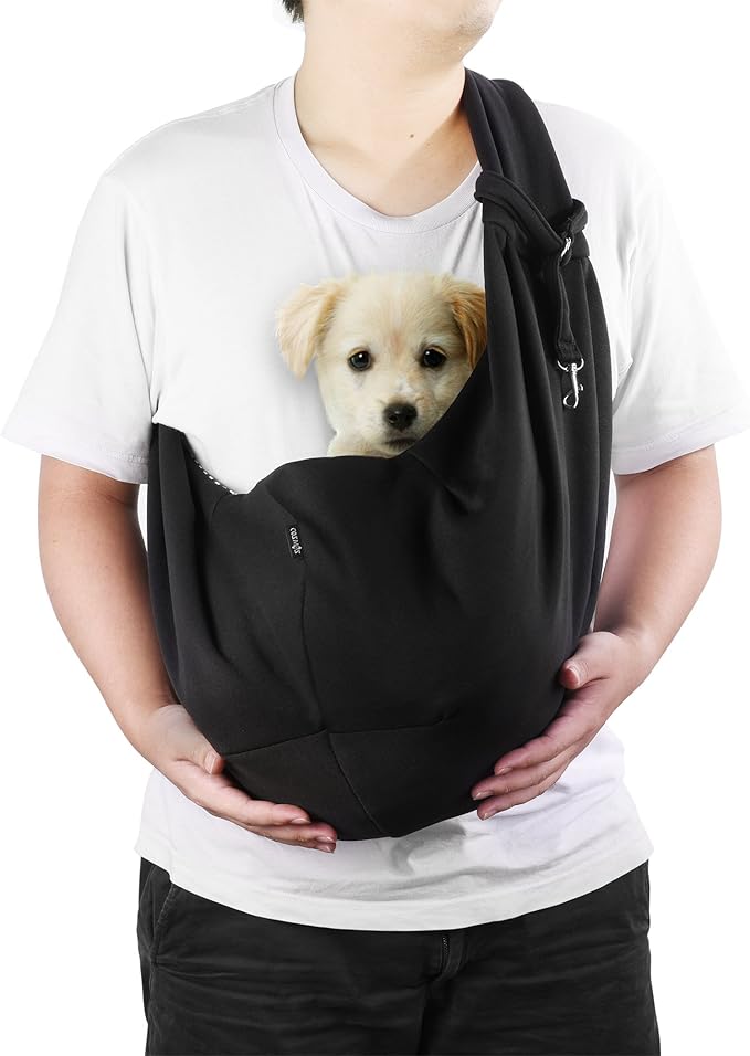 Cosmos Reversible Dog Sling Carrier Dog Purse with Breathable Soft Cotton Suit for Puppy Small Dogs and Cats for Outdoor Travel