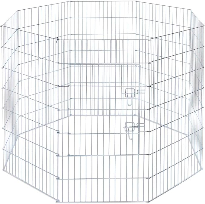 Prevue Pet Products 40142 Exercise Pen for Dogs, Silver