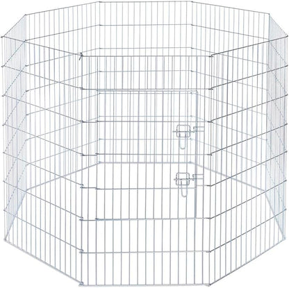 Prevue Pet Products 40142 Exercise Pen for Dogs, Silver