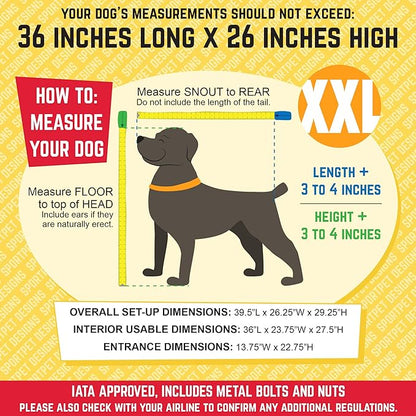 SportPet Designs Plastic Kennels Rolling Plastic Wire Door Travel Dog Crate, XXL