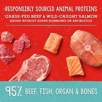 Stella & Chewy's Freeze Dried Raw Meal Mixers – Crafted for Puppies – Grain Free, Protein Rich Perfectly Puppy Beef & Salmon Recipe – 18 oz Bag