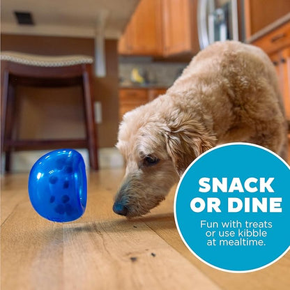 Outward Hound by Planet Dog Lil' Snoop Interactive Treat Dispensing Dog Toy, Small, Royal Blue