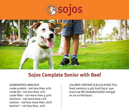 Sojos Complete Beef Recipe Dehydrated Dog Food, 7 lb, Yellow