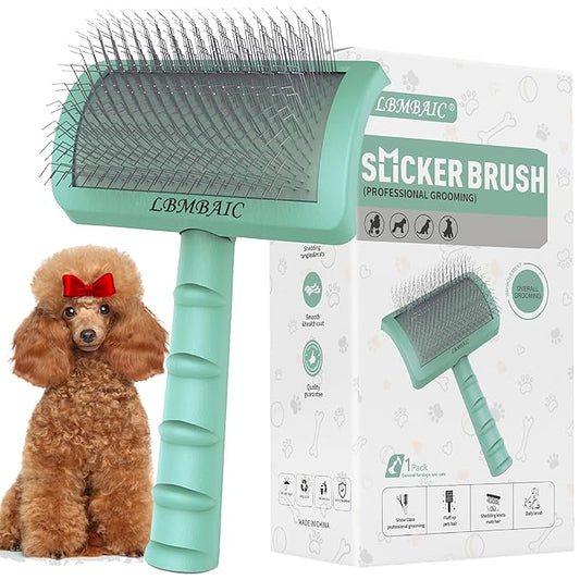 Super Dense Soft Brush for Thick and Long Fur - Doodle Grooming Brush for Fluff, Shedding, Tangles on Goldendoodles - 25mm (1")