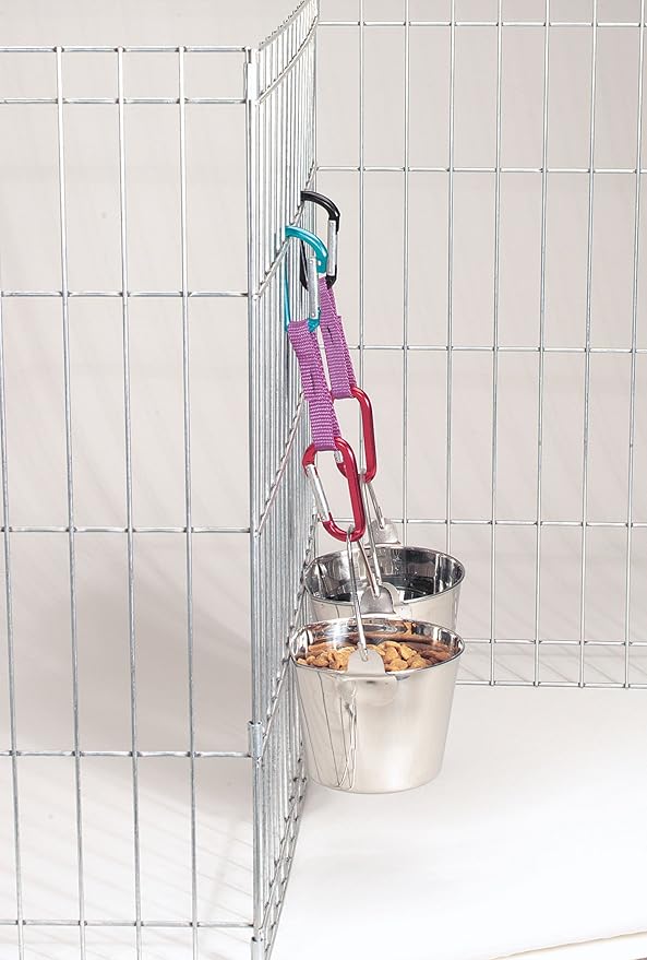 ProSelect Stainless Steel Flat Sided Pails — Durable Pails for Fences, Cages, Crates, or Kennels - 8¾", 6-Quart