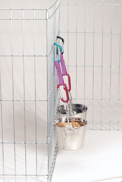 ProSelect Stainless Steel Flat Sided Pails — Durable Pails for Fences, Cages, Crates, or Kennels - 8¾", 6-Quart