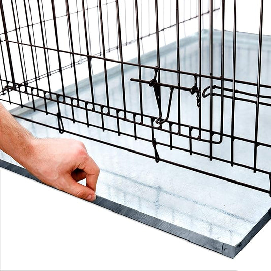 KOPEKS - Heavy Duty Multipurpose Replacement Metal Tray - Galvanized - Rust & Crack Proof - Several for Pet Crates, Grease Trap and Others