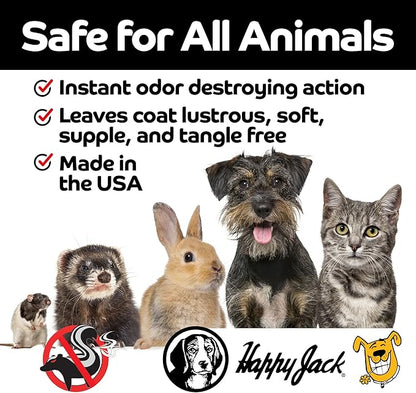 HAPPY JACK Mephidide Anti Skunk Shampoo for Dogs, Cats, Pets – Hypoallergenic Skunk Odor Remover for Dogs – Deodorizing Dog Shampoo (16oz)