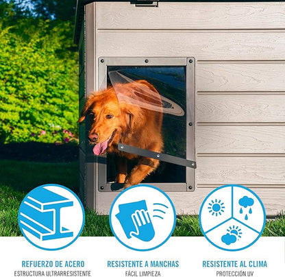 Lifetime Deluxe Dog House, Weather Protected with Adjustable Vents, Ideal Shelter for Medium to Large Dogs