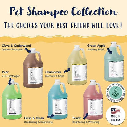 Bobbi Panter Charlie Outdoor Dog Shampoo to Protect Fur & Moisturizes Skin, Natural Ingridients, Tear-Free, pH-Balanced, Concentrated 20:1 Formula, Clove & Cedarwood Scent, 1 Gal.