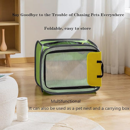 pet k9 Pet Dog Cat Drying Box | Waterproof, Anti-Hair Flying Portable Foldable Room Crate Cage for Small Medium and Large Dogs (Apple Green)