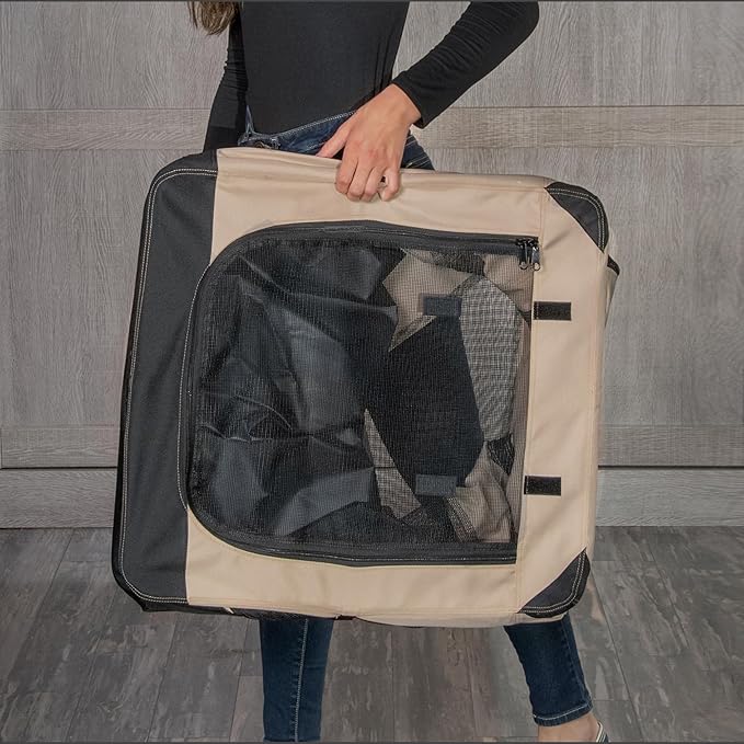 Pet Gear Insta-Fold Soft Crate for Dogs, 42", Ecru