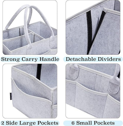 Pet Grooming Tote Bag, Dog Grooming Supplies Organizer Bag, Dog Grooming Bag for Travel Outdoor(Bag ONLY) (Sliver Grey)