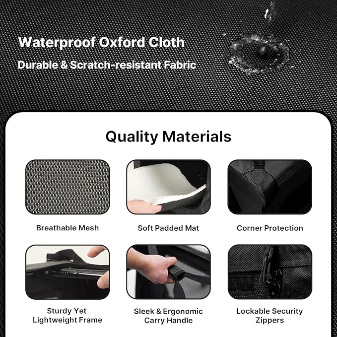 Soft Collapsible Dog Crate for Large Dogs - 30 Inch Foldable Soft Dog Kennel with Durable Mesh Windows, Indoor & Outdoor Portable Travel Dog Crate, Black, 30x21x21 Inches