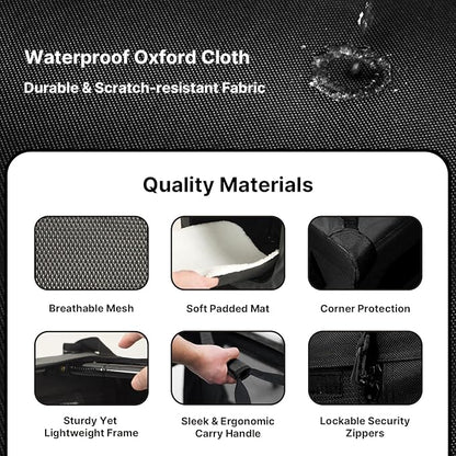 Soft Collapsible Dog Crate for Large Dogs - 36 Inch Foldable Soft Dog Kennel with Durable Mesh Windows, Indoor & Outdoor Portable Travel Dog Crate, Black, 36x24x24 Inches