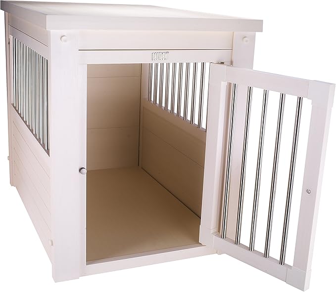 New Age Pet ecoFLEX Pet Crate/End Table, Small, Antique White