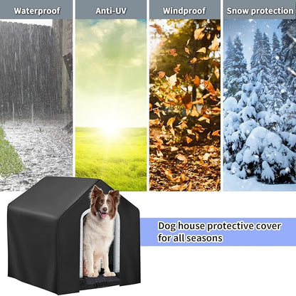 Dog House Cover,Dog Houses Cover for Large Dogs Outside,Covers for Winter Large Dog House Outdoor Weatherproof (43x42x39in)-Only Cover