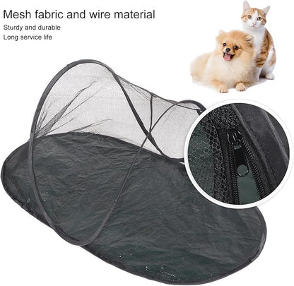 Asixxsix Pet Playpen, Outdoor Foldable Portable Cat Tent Spacious Space Pet Enclosure Tent with Storage Bag for Cats Dogs in Deck, Patio, Camping, Travel, Breathable Mesh Designe
