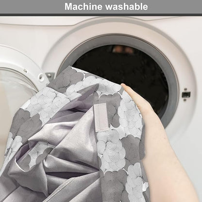 Lunarable Abstract Dog Crate Cover, Seigaiha Inspired Lines Curvy Elements Illustration in Greyscale Tones Print, Easy to Use Pet Kennel Cover for Medium Large Dogs, 36 Inch, Pale Taupe Grey