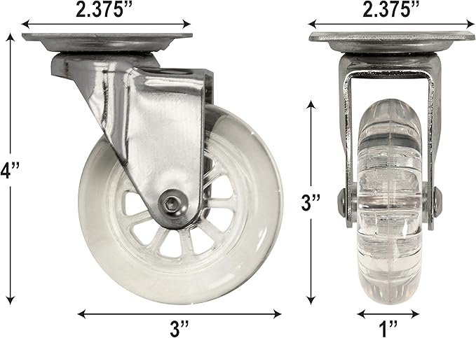 SportPet Designs Plastic Kennels Heavy Duty Wheels Replacement - Set of 4 (CM-10057-CS01)