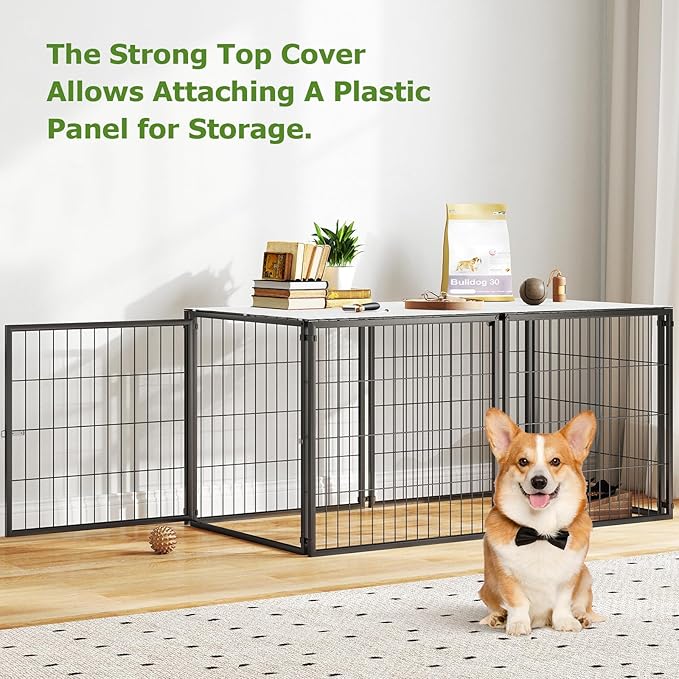 Large Dog Crate, Dog Crates for Large Dogs, Dog Kennel Indoor, 48 Inch Dog Kennel with PVC Panel, XL Dog Crate, Metal Big Dog Cage