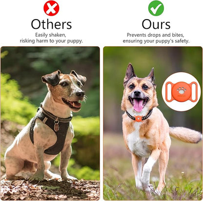 GPS Tracker Dog Collar Holder, Mini GPS Cat Dog Tracker Case, Real-Time Location Pet Tracking Smart Tracker (iOS Only), No Monthly Fee Cat Collar Holder(Locator Included)