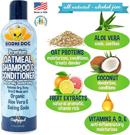 Bodhi Dog Oatmeal Shampoo 17oz + Sugar Cookie Cologne 4oz Bundle