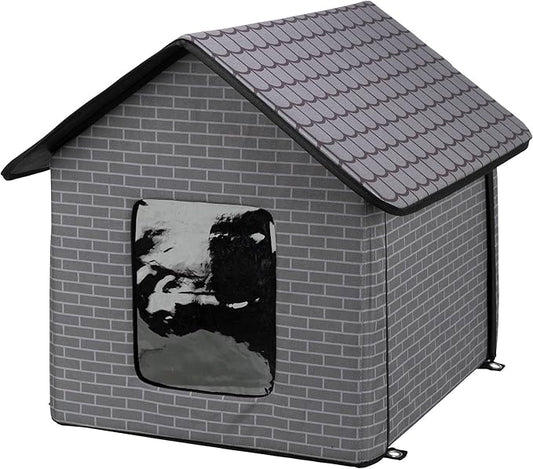 TRIXIE Pet House for Small Dogs & Cats – Insulated Dog House Outdoor with Foam Insulation & Waterproof Fabric, Lightweight Portable Dog House – 22.1 x 17.7 x 16.9