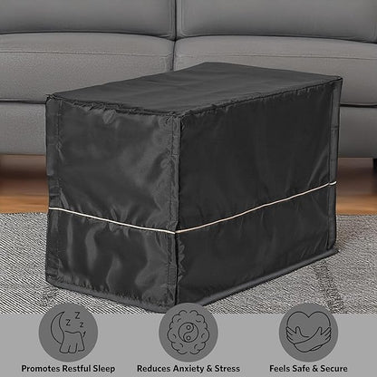 MidWest Homes for Pets Dog Crate Cover, Privacy Dog Crate Cover Fits MidWest Dog Crates, Crate Cover Only, Machine Wash & Dry, Black, 22-Inch