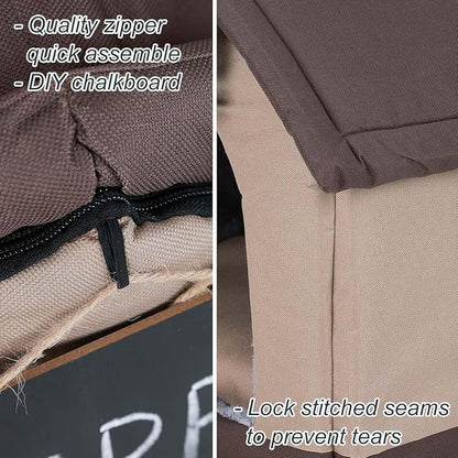 ANPPEX Cozy Dog House Indoor,S Size Indoor Dog House for Small Dogs and Cats,Covered Dog Bed House with Cushion,Brown