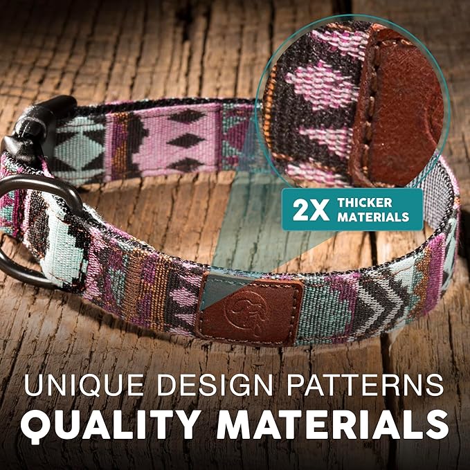 Embark Urban Dog Collar – Dog Collar Stylish & Durable Nylon Dog Collar for Large Dogs, Small Dogs & Medium Dogs.Comfortable Pet Collar Strong Buckles for Any Size Breed (Aztec, Small)