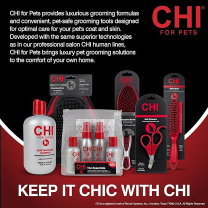 CHI for Cats High-End Self-Cleaning Slicker Brush, Perfect for Indoor Long-Haired Pets, Effective Shedding and Grooming Tool