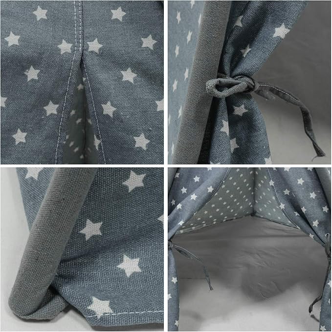 Pet Teepee for Dogs Portable Pet Tent Dog Houses, Modern Teepee Tent for Dogs, 24inches Pet Teepee with Floor Mat for Dog,Cat,Rabbit