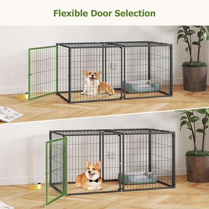 Large Dog Crate, Dog Crates for Large Dogs, Dog Kennel Indoor, 48 Inch Dog Kennel with PVC Panel, XL Dog Crate, Metal Big Dog Cage