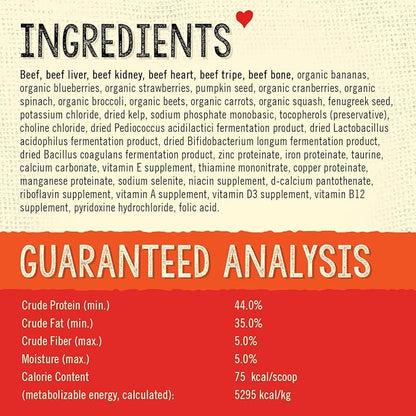Stella & Chewy's Freeze Dried Raw Grass-Fed Beef Meal Mixers – SuperBlends Dog Food Topper – Grain Free, Protein Rich Recipe – 16 oz Bag