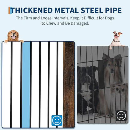 42.1" L Dog Crate Furniture, Stylish Dog Cage for Indoor Use, End Table Wooden Dog Kennel for Large Dogs, Decorative Pet House, Functional and Chic Dog Kennel Furniture