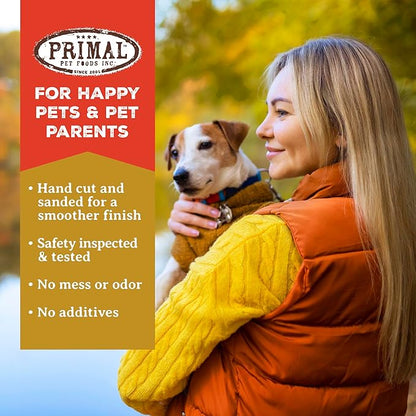 Primal Antlers for Dogs - Grade A Split Elk Antlers for Small Dogs up to 15 lb - Natural Dog Chews for Aggressive Chewers - Naturally Shed Antlers - Long Lasting Dog Bones - 1 ct