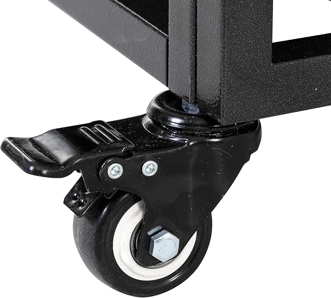 NicBex 51.2 Inch Heavy Duty Dog Crate Strong Metal Pet Kennel Playpen and Crate with Roof,Removable Trays and 4 Lockable Wheels,Furniture Style Dog Crate for Medium/Large Dogs,Black