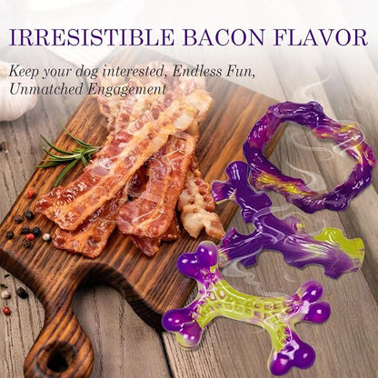 Tough Dog Toys for Aggressive Chewers 3 Pack Chew Toys for Large Dogs, Indestructible Dog Toy for Aggressive Chewers Large Breed, Dog Toys to Keep Them Busy