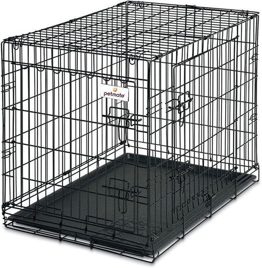 Petmate 30-Inch 2-Door Training Retreats Wire Kennel for Dogs, 30 to 50-Pound
