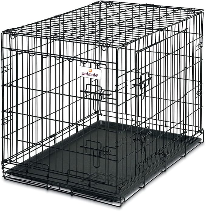 Petmate 30-Inch 2-Door Training Retreats Wire Kennel for Dogs, 30 to 50-Pound