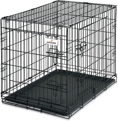 Petmate 30-Inch 2-Door Training Retreats Wire Kennel for Dogs, 30 to 50-Pound
