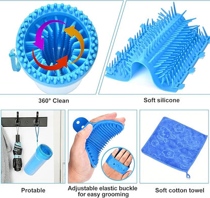 Paw Cleaner and Foot Washer for Large and Extra Large Dog Breeds - Efficient Dog Foot Cleaner with Container
