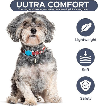 GPS Tracker for Dogs, Mini GPS Cat Tracker, Dog Tracking tag with Holder, No Monthly Fee,Work with Apple Find My(iOS Only),Dog Tracking Device,Anti-Lost,Finder Tag for Vehicles/Pets/Kids/Items (Blue)